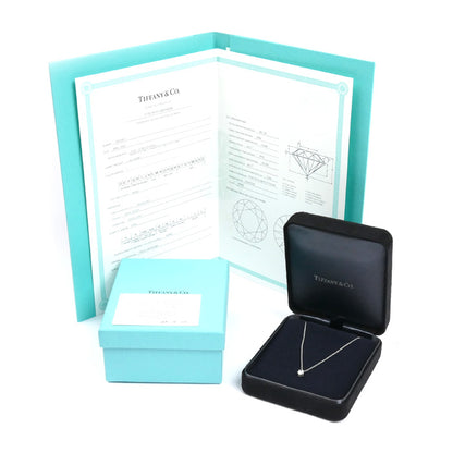 TIFFANY&Co. ティファニー Pt950プラチナ ソリティア ダイヤ ネックレス ダイヤモンド0.30ct 2.6g 40cm レディース【中古】