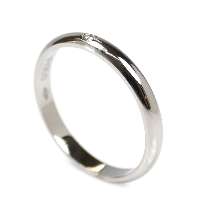 CARTIER カルティエ Pt950プラチナ ウェディング 1P ダイヤ リング・指輪 B4057754 14号 54 3.2g レディース【中古】【美品】