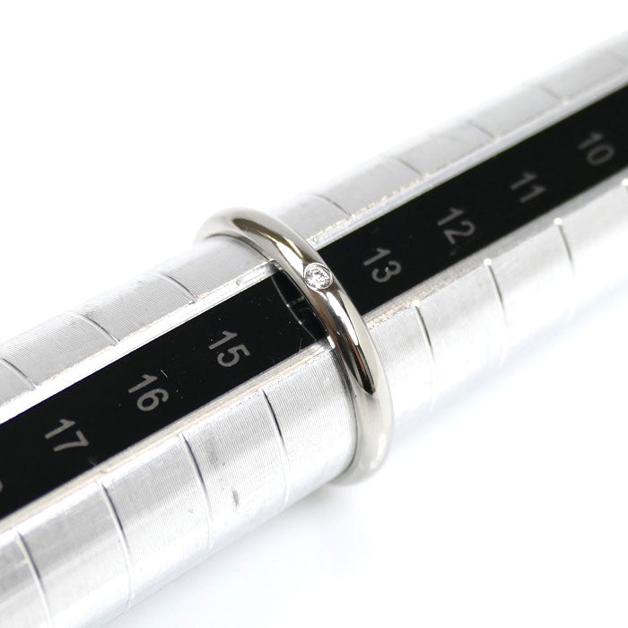 CARTIER カルティエ Pt950プラチナ ウェディング 1P ダイヤ リング・指輪 B4057754 14号 54 3.2g レディース【中古】【美品】