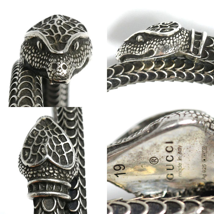 GUCCI グッチ シルバー925 スネーク バングル バングル 
19 47.7g メンズ【中古】