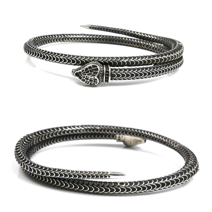 GUCCI グッチ シルバー925 スネーク バングル バングル 
19 47.7g メンズ【中古】
