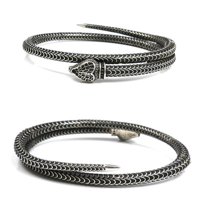 GUCCI グッチ シルバー925 スネーク バングル バングル 
19 47.7g メンズ【中古】