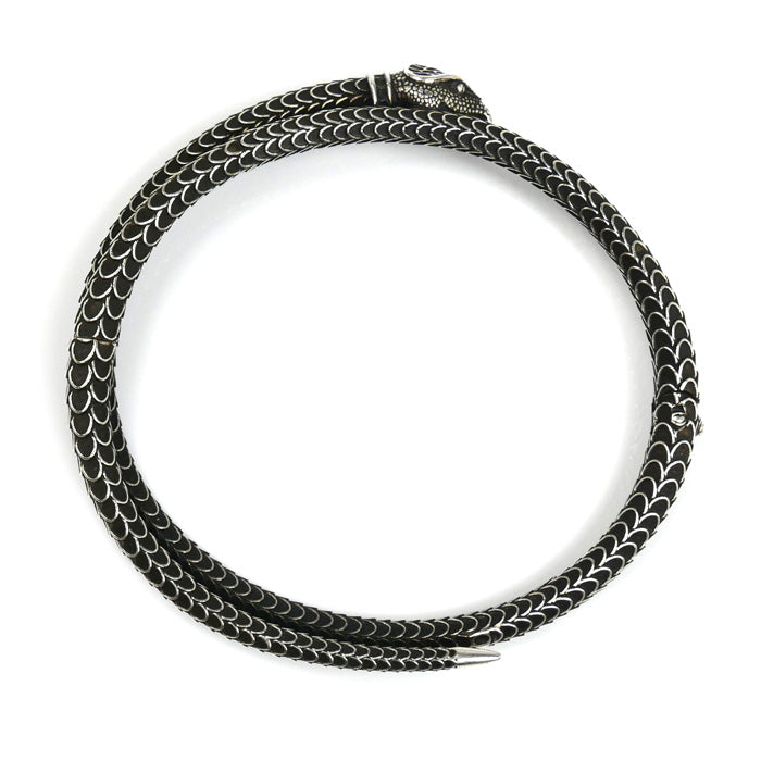 GUCCI グッチ シルバー925 スネーク バングル バングル 
19 47.7g メンズ【中古】