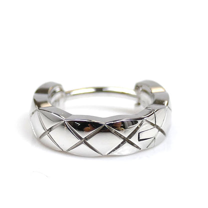 CHANEL シャネル K18WG ホワイトゴールド ココクラッシュ シングル ピアス J12687 1.7g レディース【中古】【美品】