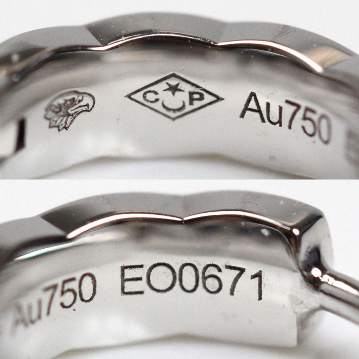 CHANEL シャネル K18WG ホワイトゴールド ココクラッシュ シングル ピアス J12687 1.7g レディース【中古】【美品】