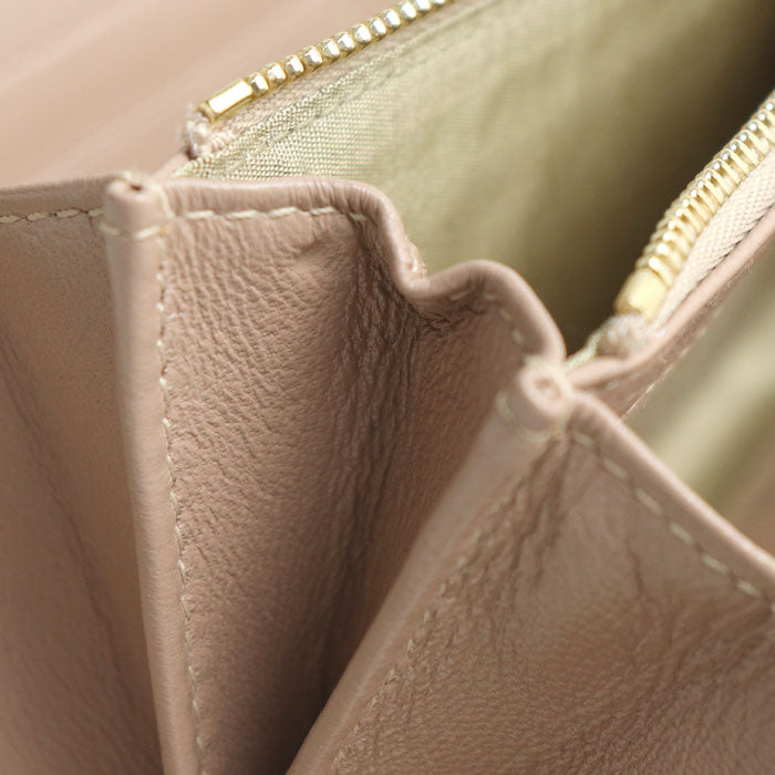 JIMMY CHOO ジミーチュウ PIPPA ピッパ JCロゴ 長財布 ラウンドファスナー ピンクベージュ レディース【中古】【美品】