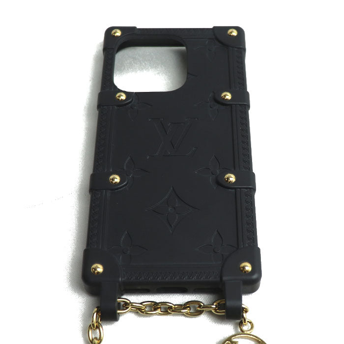 LOUIS VUITTON ルイ・ヴィトン リ トランク IPHONE 14 PRO iPhoneケース ブラック M81997 BC0233 レディース【中古】