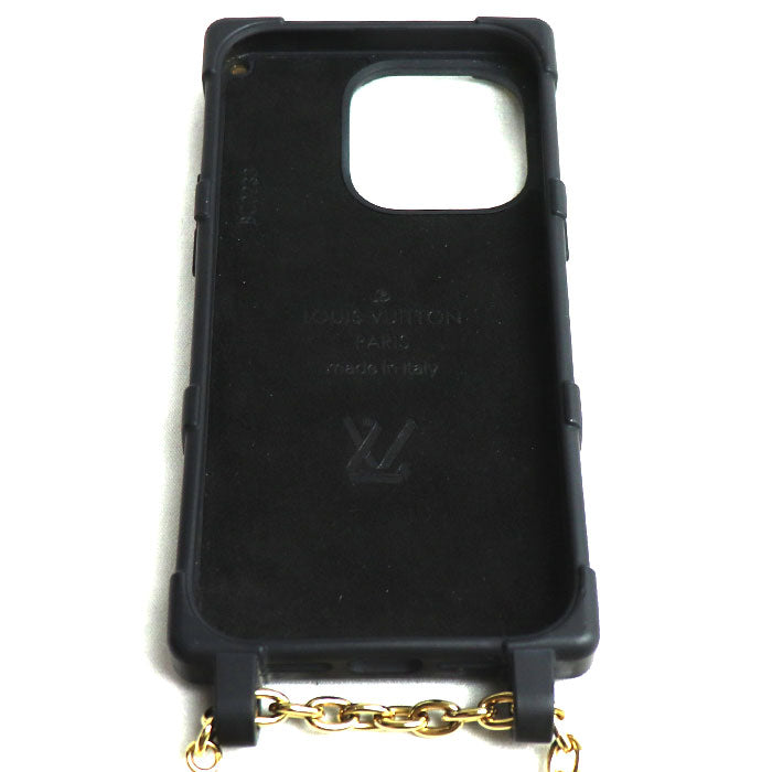 LOUIS VUITTON ルイ・ヴィトン リ トランク IPHONE 14 PRO iPhoneケース ブラック M81997 BC0233 レディース【中古】
