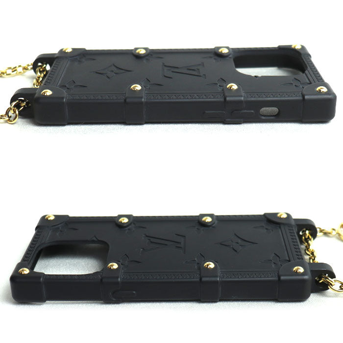 LOUIS VUITTON ルイ・ヴィトン リ トランク IPHONE 14 PRO iPhoneケース ブラック M81997 BC0233 レディース【中古】