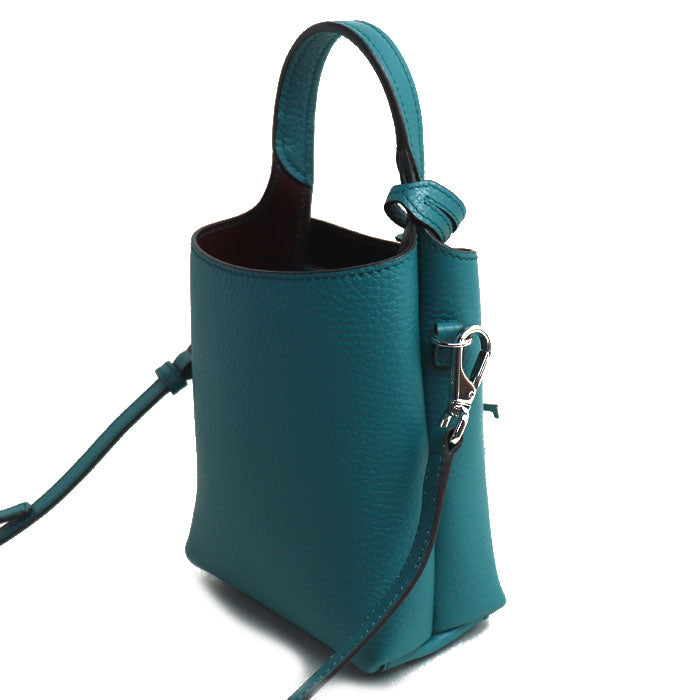 TOD’S トッズ マイクロ Tタイムレス 2Wayショルダーバッグ バーガンディグリーン XBWAPAT9000QRI 7O98 レディース【中古】【美品】