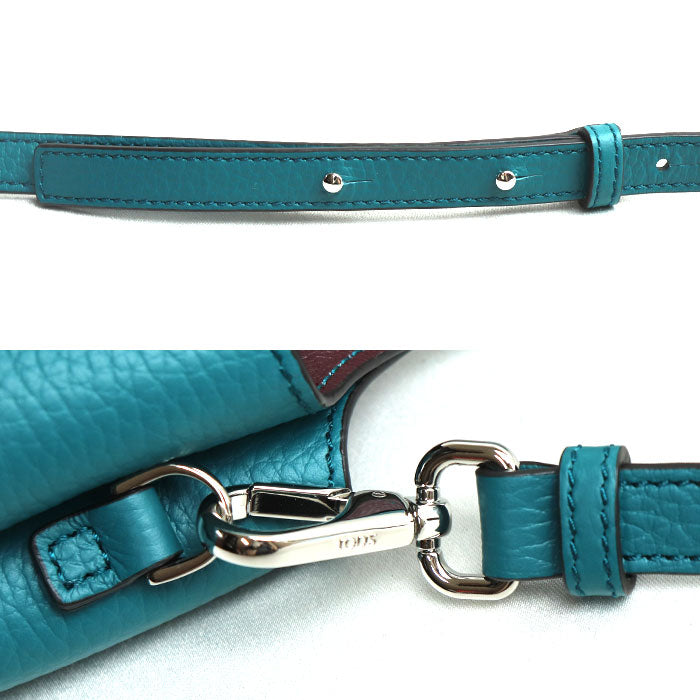 TOD’S トッズ マイクロ Tタイムレス 2Wayショルダーバッグ バーガンディグリーン XBWAPAT9000QRI 7O98 レディース【中古】【美品】