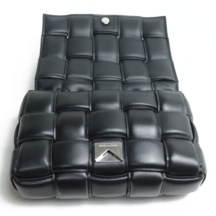 BOTTEGAVENETA ボッテガヴェネタ パデッド カセット チェーンショルダー ショルダーバッグ ブラック 631421 VBWZ0 レディース【中古】【美品】