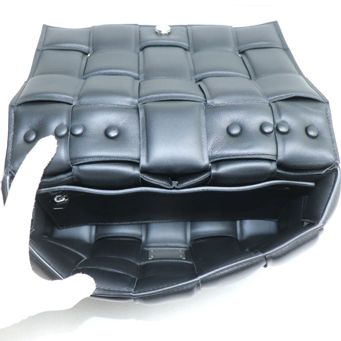 BOTTEGAVENETA ボッテガヴェネタ パデッド カセット チェーンショルダー ショルダーバッグ ブラック 631421 VBWZ0 レディース【中古】【美品】