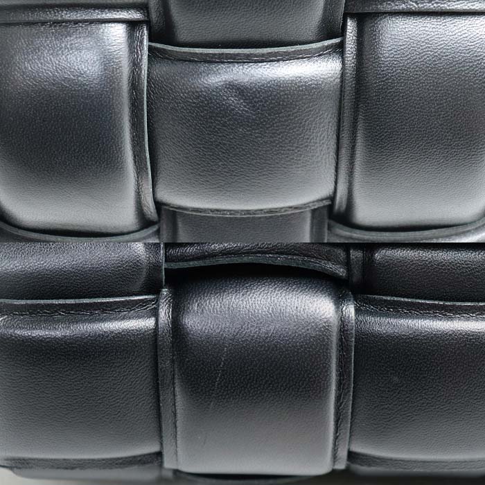 BOTTEGAVENETA ボッテガヴェネタ パデッド カセット チェーンショルダー ショルダーバッグ ブラック 631421 VBWZ0 レディース【中古】【美品】