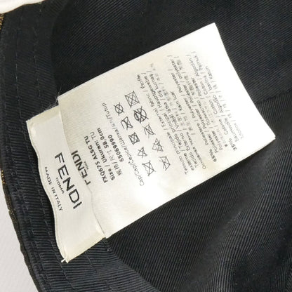 FENDI フェンディ ズッカ ベースボールキャップ キャップ ブラウン カーキ FXQ675 ALSG 
58 ユニセックス【中古】