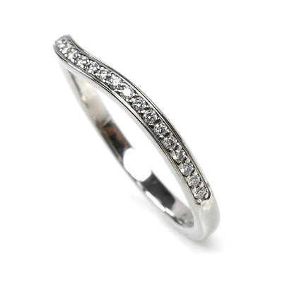 CARTIER カルティエ Pt950プラチナ バレリーナ カーブ ハーフエタニティ ダイヤ リング・指輪 B4093054 14号 54 3.2g レディース【中古】【美品】