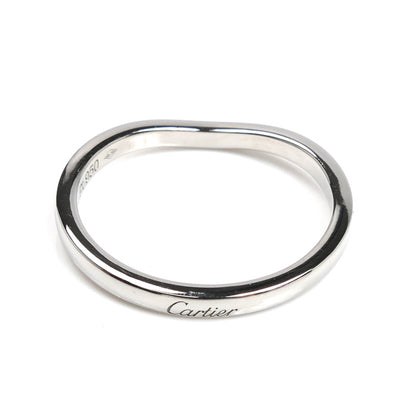 CARTIER カルティエ Pt950プラチナ バレリーナ カーブ ハーフエタニティ ダイヤ リング・指輪 B4093054 14号 54 3.2g レディース【中古】【美品】