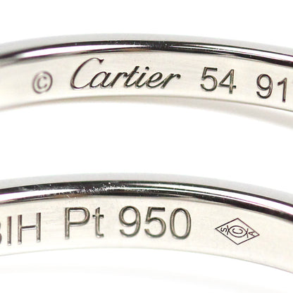 CARTIER カルティエ Pt950プラチナ バレリーナ カーブ ハーフエタニティ ダイヤ リング・指輪 B4093054 14号 54 3.2g レディース【中古】【美品】