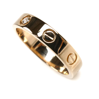 CARTIER カルティエ K18PG ピンクゴールド ミニラブ 1P ダイヤ リング・指輪 B4050753 13号 53 4.5g レディース【中古】【美品】