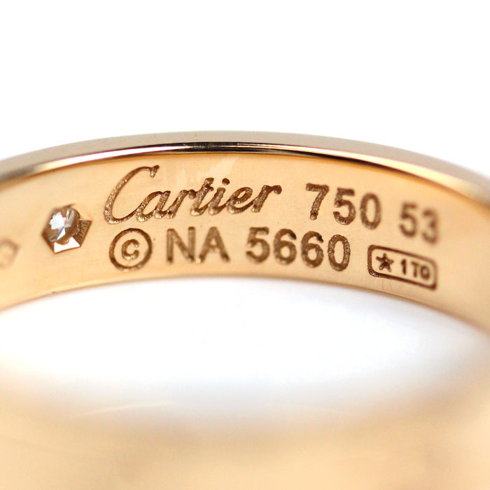 CARTIER カルティエ K18PG ピンクゴールド ミニラブ 1P ダイヤ リング・指輪 B4050753 13号 53 4.5g レディース【中古】【美品】