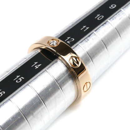 CARTIER カルティエ K18PG ピンクゴールド ミニラブ 1P ダイヤ リング・指輪 B4050753 13号 53 4.5g レディース【中古】【美品】