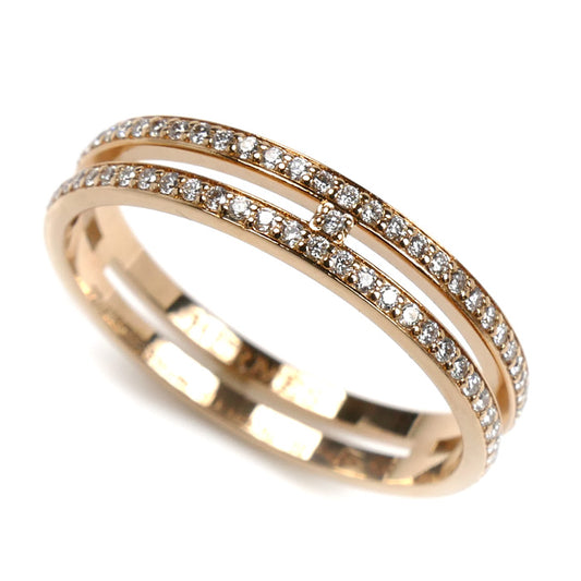 HERMES エルメス K18PG ピンクゴールド アリアンヌ PM リング・指輪 H119699B 00053 13号 53 2.4g レディース【中古】【美品】