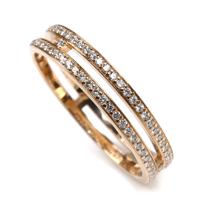 HERMES エルメス K18PG ピンクゴールド アリアンヌ PM リング・指輪 H119699B 00053 13号 53 2.4g レディース【中古】【美品】