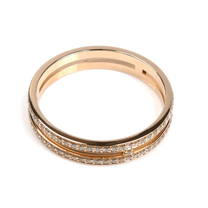 HERMES エルメス K18PG ピンクゴールド アリアンヌ PM リング・指輪 H119699B 00053 13号 53 2.4g レディース【中古】【美品】