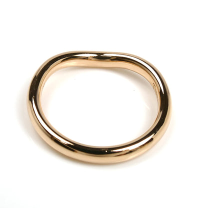 TIFFANY&Co. ティファニー K18PG ピンクゴールド カーブドバンド 9P ダイヤ リング・指輪 4号 2.3g レディース【中古】【美品】