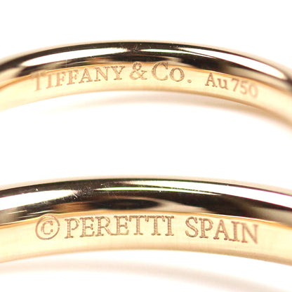 TIFFANY&Co. ティファニー K18PG ピンクゴールド カーブドバンド 9P ダイヤ リング・指輪 4号 2.3g レディース【中古】【美品】
