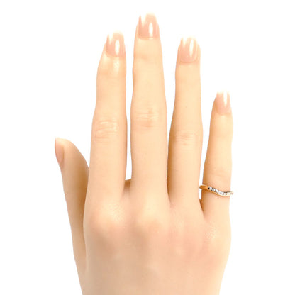 TIFFANY&Co. ティファニー K18PG ピンクゴールド カーブドバンド 9P ダイヤ リング・指輪 4号 2.3g レディース【中古】【美品】