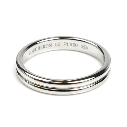 Boucheron ブシュロン Pt950プラチナ ゴドロン リング・指輪 JAL00113 13号 53 4.9g レディース【中古】【美品】