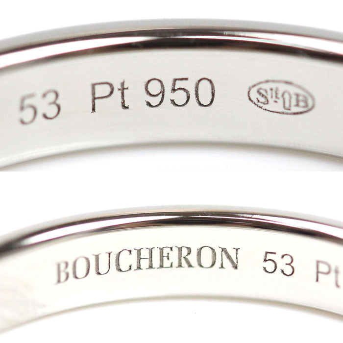 Boucheron ブシュロン Pt950プラチナ ゴドロン リング・指輪 JAL00113 13号 53 4.9g レディース【中古】【美品】