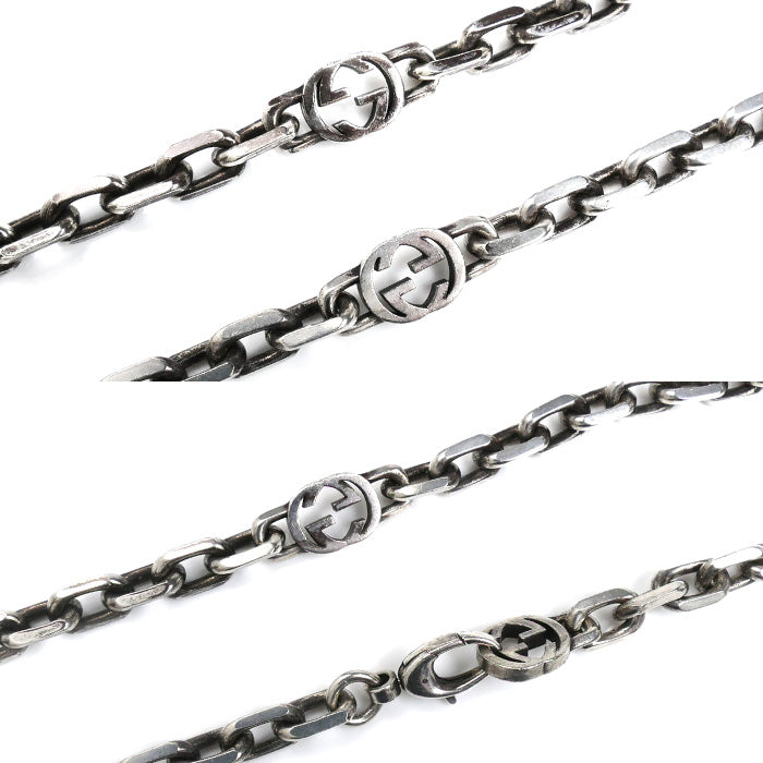 GUCCI グッチ シルバー925 インターロッキングG ネックレス ‎616941 J8400 0811 56.7g 60cm メンズ【中古】