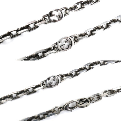 GUCCI グッチ シルバー925 インターロッキングG ネックレス ‎616941 J8400 0811 56.7g 60cm メンズ【中古】