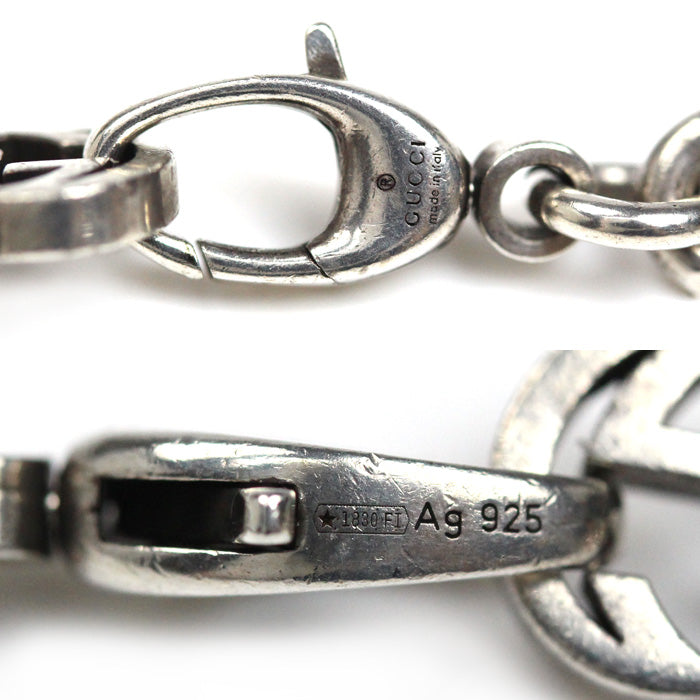 GUCCI グッチ シルバー925 インターロッキングG ネックレス ‎616941 J8400 0811 56.7g 60cm メンズ【中古】