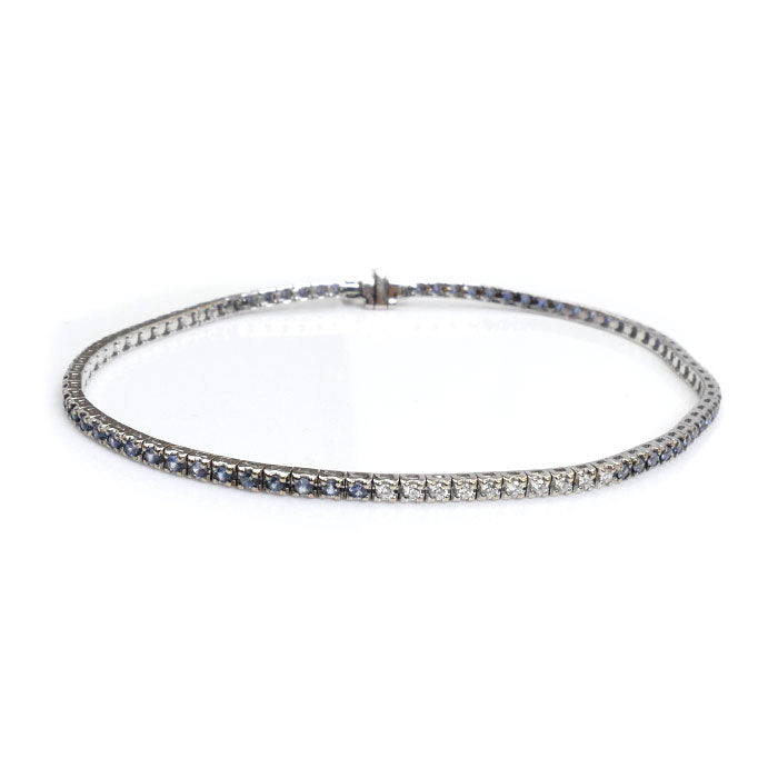 Damiani ダミアーニ K18WG ホワイトゴールド タイムレス クラッシコ アイスバーグ ブレスレット 20089703 サファイア ダイヤモンド 6.9g 19cm レディース【中古】【美品】