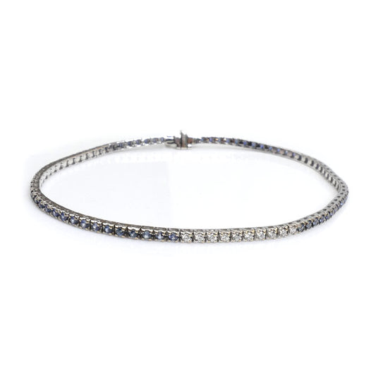 Damiani ダミアーニ K18WG ホワイトゴールド タイムレス クラッシコ アイスバーグ ブレスレット 20089703 サファイア ダイヤモンド 6.9g 19cm レディース【中古】【美品】