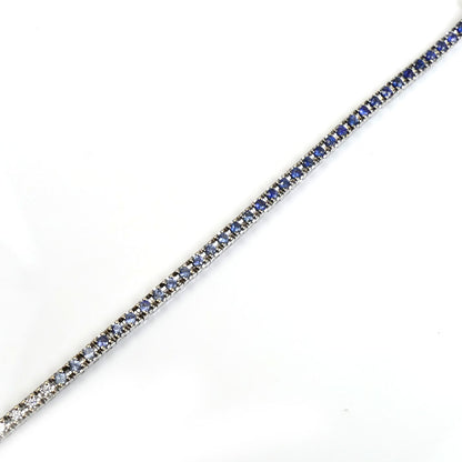 Damiani ダミアーニ K18WG ホワイトゴールド タイムレス クラッシコ アイスバーグ ブレスレット 20089703 サファイア ダイヤモンド 6.9g 19cm レディース【中古】【美品】