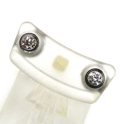 CARTIER カルティエ K18WG ホワイトゴールド ダムール MM ピアス B8041400 ダイヤモンド 2.1g レディース【中古】