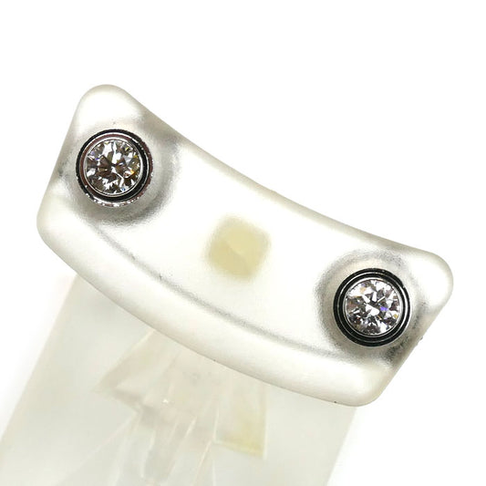 CARTIER カルティエ K18WG ホワイトゴールド ダムール MM ピアス B8041400 ダイヤモンド 2.1g レディース【中古】
