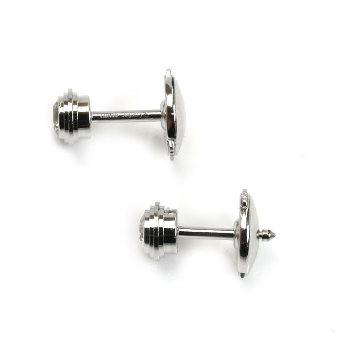 CARTIER カルティエ K18WG ホワイトゴールド ダムール MM ピアス B8041400 ダイヤモンド 2.1g レディース【中古】