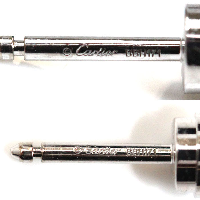 CARTIER カルティエ K18WG ホワイトゴールド ダムール MM ピアス B8041400 ダイヤモンド 2.1g レディース【中古】