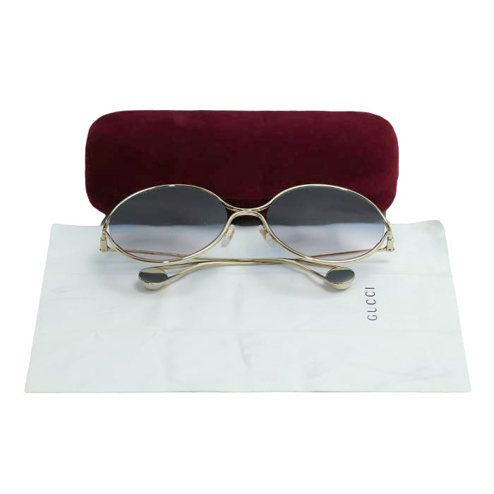 GUCCI グッチ インターロッキングG アンサンブル ロゴパール サングラス GG0253SA 003 60□20-135 レディース【中古】