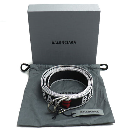 BALENCIAGA バレンシアガ D Ring ロゴ ベルト グレー/レッドウェビング 703137 210AA 1063 ユニセックス【未使用】【買取品】