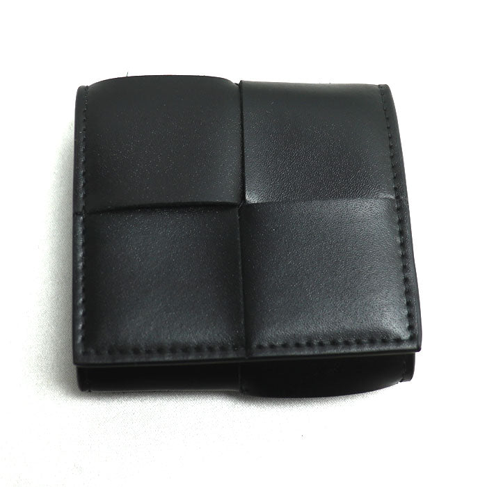 BOTTEGAVENETA ボッテガヴェネタ マキシイントレチャート カセット コインケース ブラック 679846VBWD28803 ユニセックス【中古】【美品】