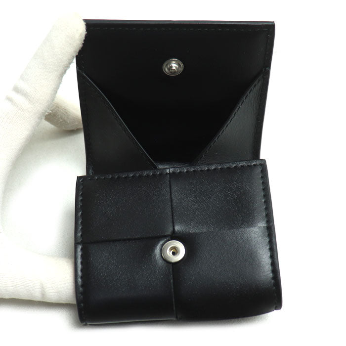 BOTTEGAVENETA ボッテガヴェネタ マキシイントレチャート カセット コインケース ブラック 679846VBWD28803 ユニセックス【中古】【美品】