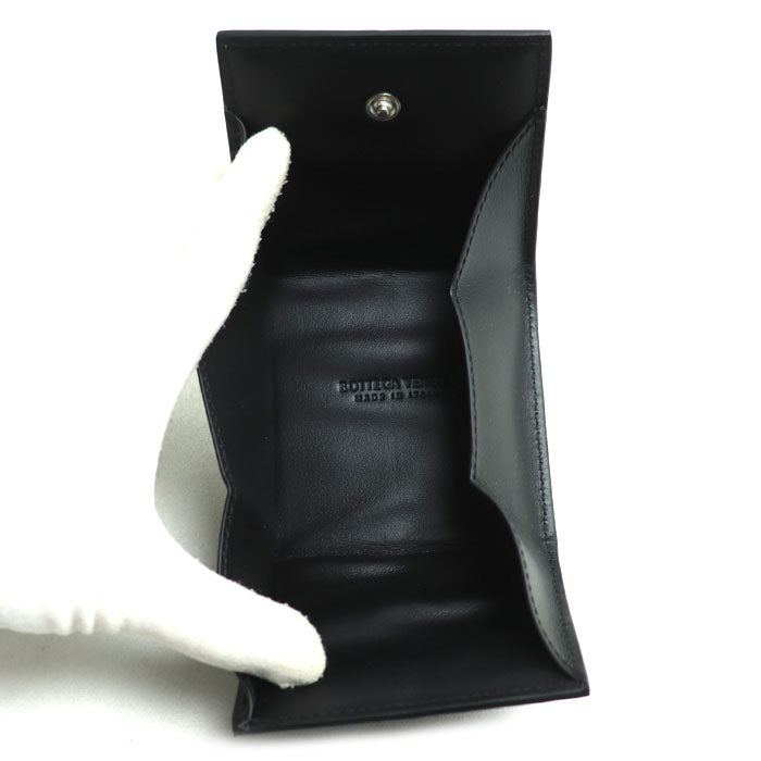 BOTTEGAVENETA ボッテガヴェネタ マキシイントレチャート カセット コインケース ブラック 679846VBWD28803 ユニセックス【中古】【美品】