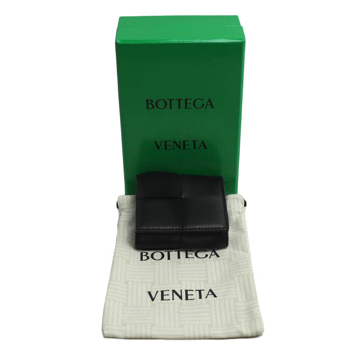 BOTTEGAVENETA ボッテガヴェネタ マキシイントレチャート カセット コインケース ブラック 679846VBWD28803 ユニセックス【中古】【美品】