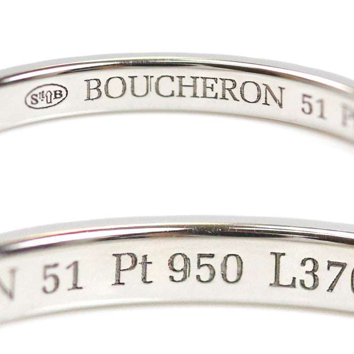 Boucheron ブシュロン Pt950プラチナ クルドパリ スモール リング・指輪 JAL01160 11号 51 2.7g レディース【中古】【美品】